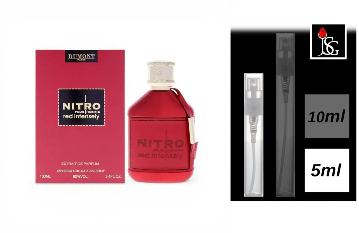 Shop for dumont nitro red intensely eau de parfum 3 4 oz perfume fragrance online and in miami 5ml decant