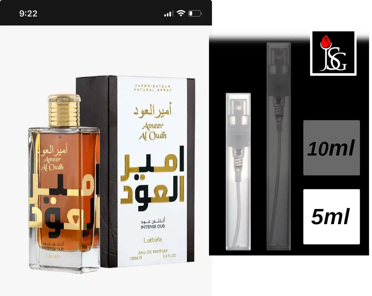 Shop for lattafa ameer al oudh intense oud 3 4 edp perfume fragrance online and in miami 5ml decant