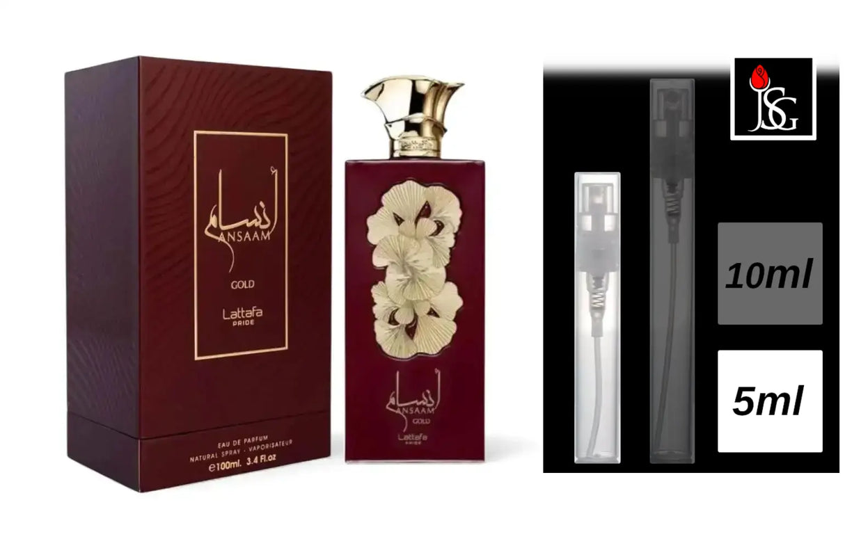 Shop for lattafa ansaam gold 3 4 edp perfume fragrance online and in miami 5ml decant