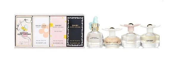Marc Jacobs 4-Piece Mini Gift Set for Women, 0.55 oz