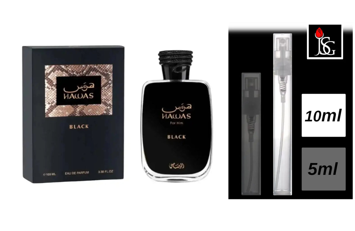 Rasasi Hawas Black Eau de Parfum, 10ml Decant Sample