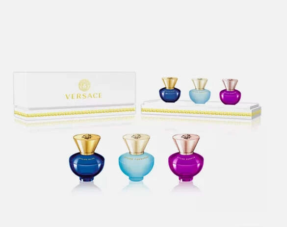 Versace Miniature Perfume Gift Set Dylan blue turquoise purple miami and online