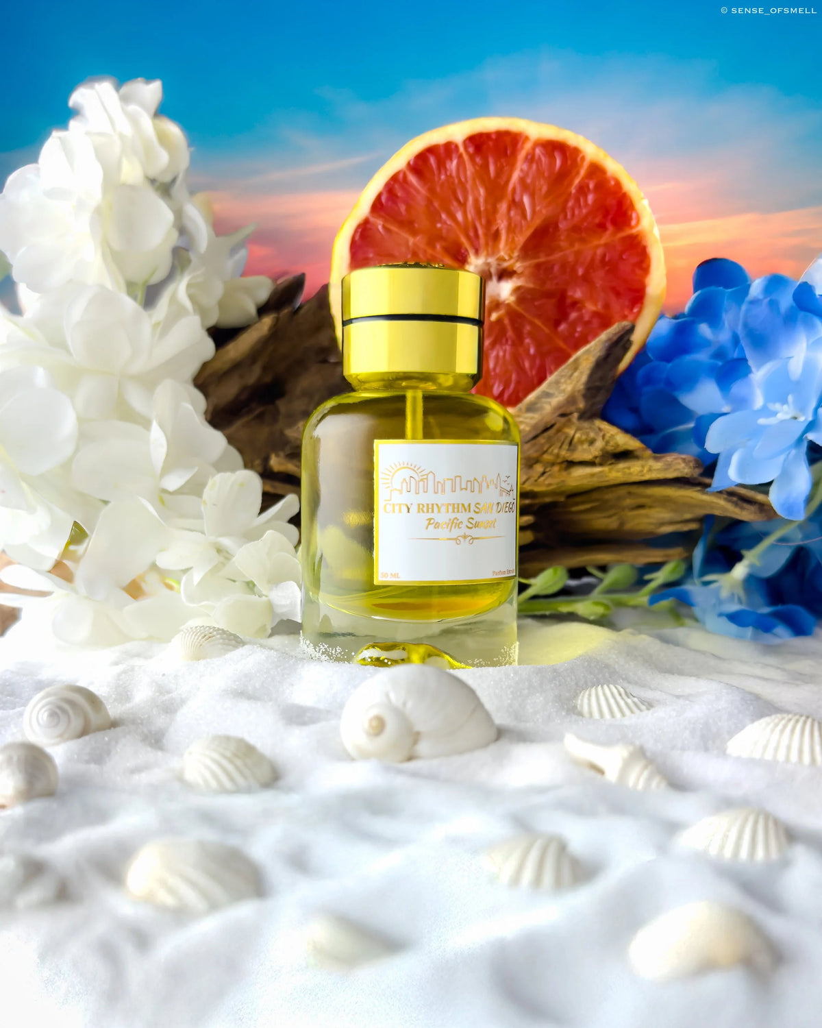 City Rhythm San Diego Extrait de Parfum - blood orange, sea salt and ambergris fragrance, shop online and in Miami