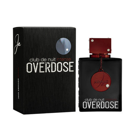 Armaf Club De Nuit Intense Overdose Extrait de Parfum 105ml bottle and packaging group shot