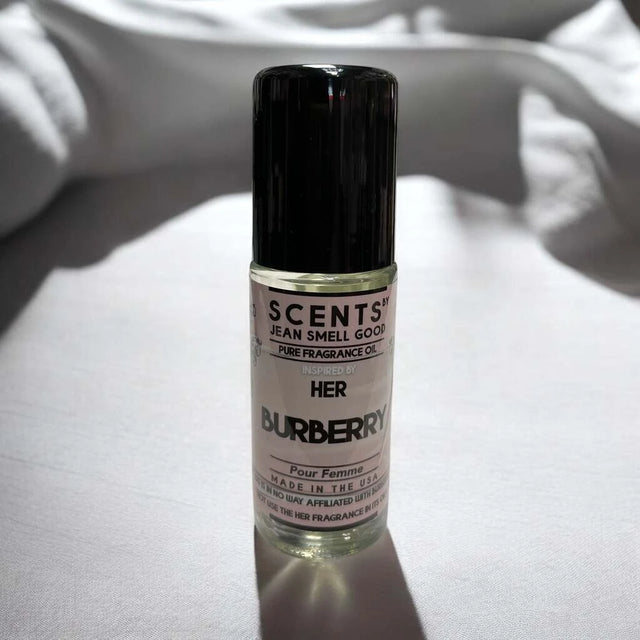 Shop for There is no perfume with a name in the image The image shows a product called SCENTS BY JEAN SMELL GOOD Pure Fragrance Oil which is inspired by Burberry Her Therefore the a