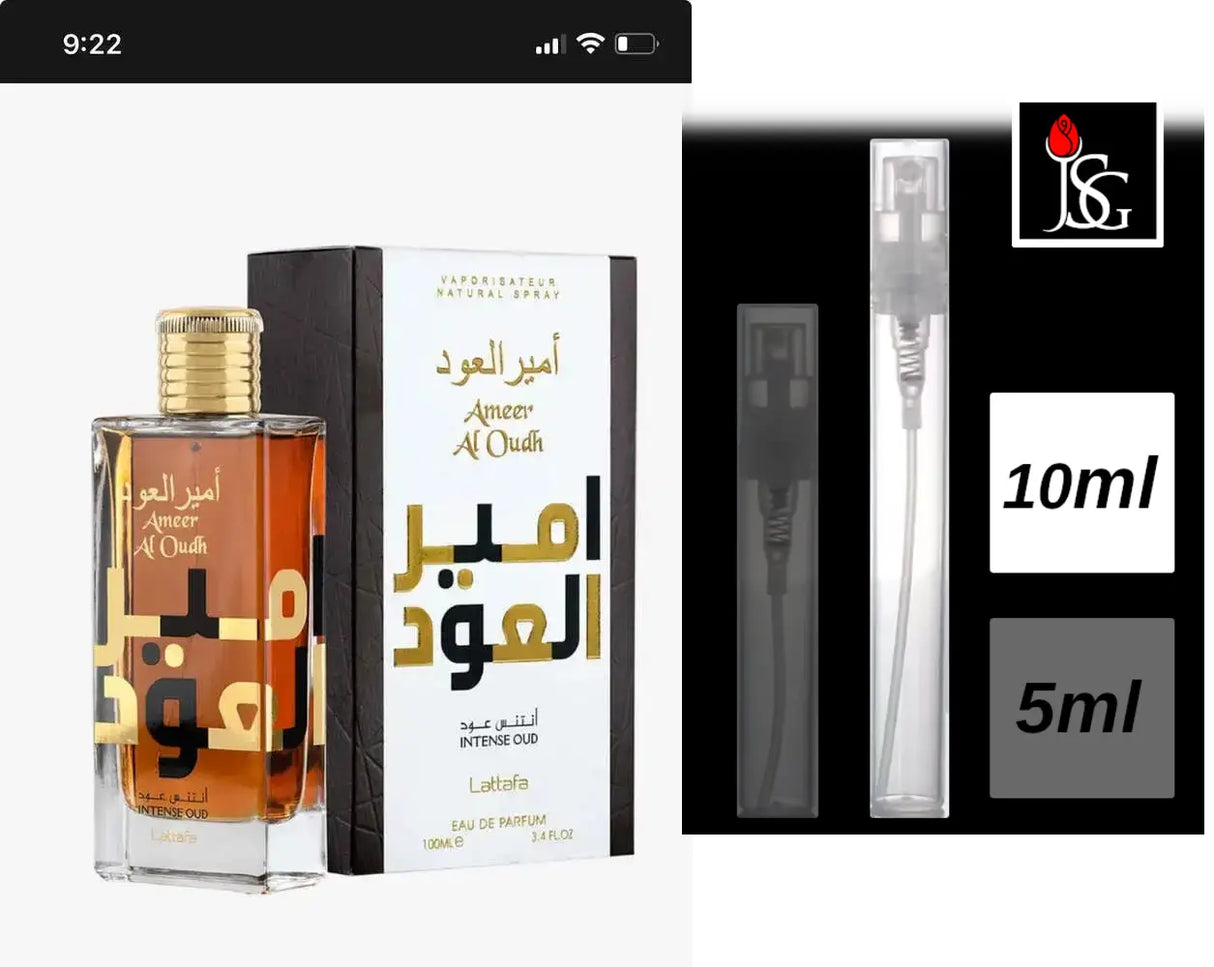 Shop for lattafa ameer al oudh intense oud 3 4 edp perfume fragrance online and in miami 10ml decant
