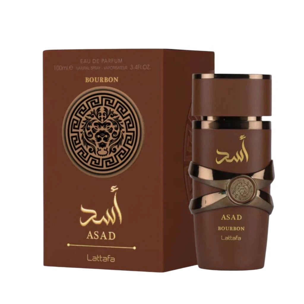 Lattafa Asad Bourbon Eau de Parfum, 3.4 oz Bottle