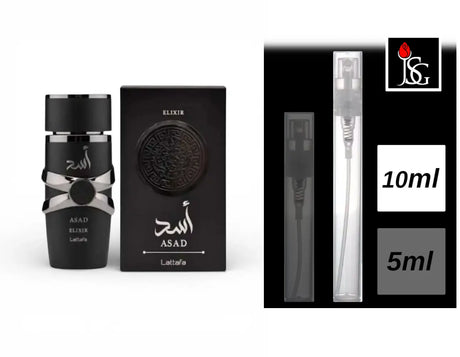 Lattafa Asad Elixir Eau de Parfum, 10ml Decant Sample