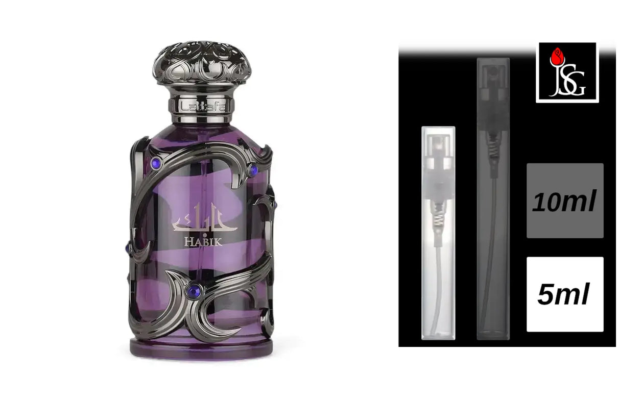 Shop for lattafa habik 3 4 edp perfume fragrance online and in miami 5ml decant