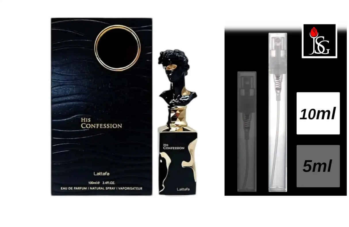 Lattafa His Confessions Eau de Parfum, 10ml Decant Sample