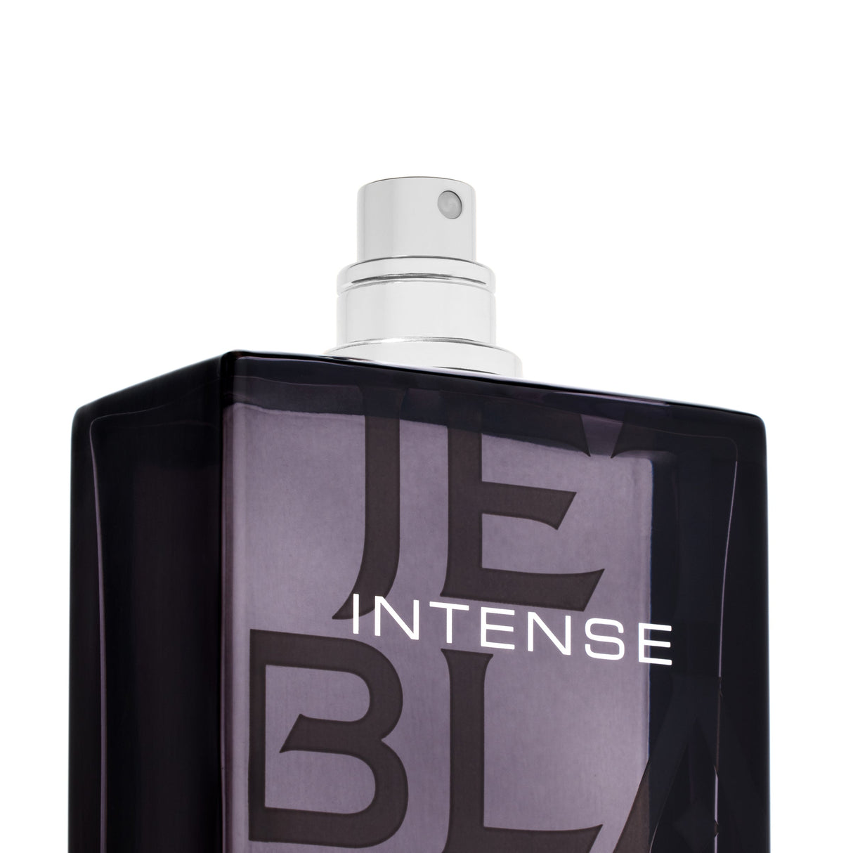 Close-up of the Michael Malul Jet Black Intense bottle label and engraved detailing