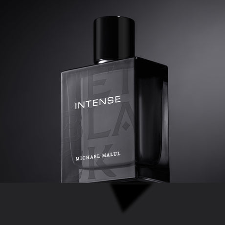 Michael Malul Jet Black Intense fragrance notes: crisp apple, wild mint, lavender, patchouli and suede