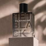 Michael Malul Jet Black Platinum fragrance notes: spice, lavender, cinnamon, toffee, vanilla, suede and amber