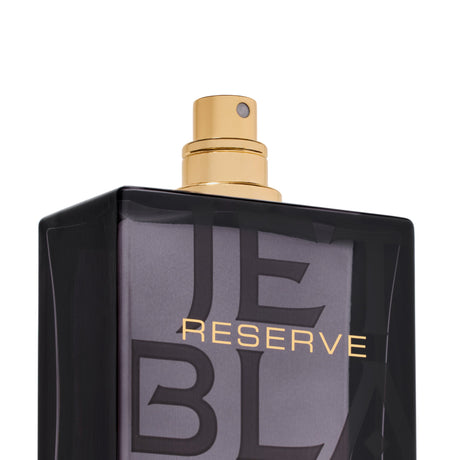 Close-up of the Michael Malul Jet Black Reserve bottle label and cap detailing