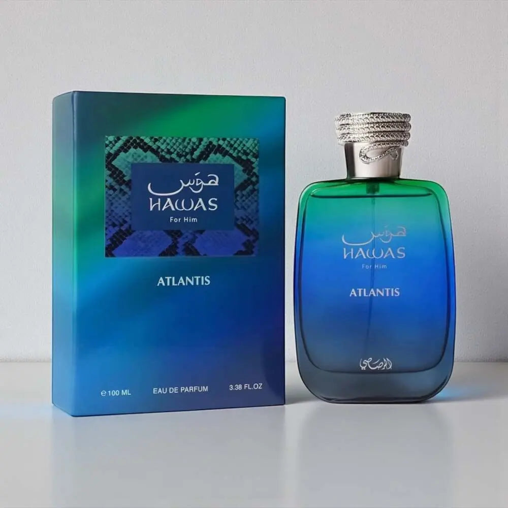Rasasi Hawas Atlantis Eau de Parfum, 3.4 oz Bottle