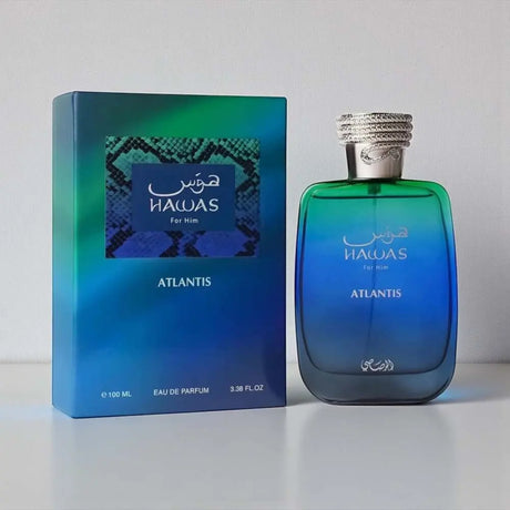 Rasasi Hawas Atlantis Eau de Parfum, 3.4 oz Bottle