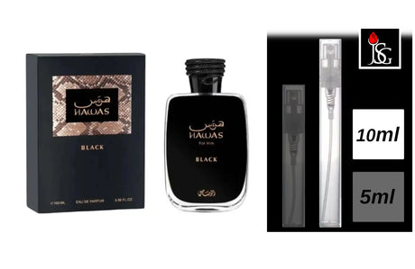 Rasasi Hawas Black Eau de Parfum, 10ml Decant Sample